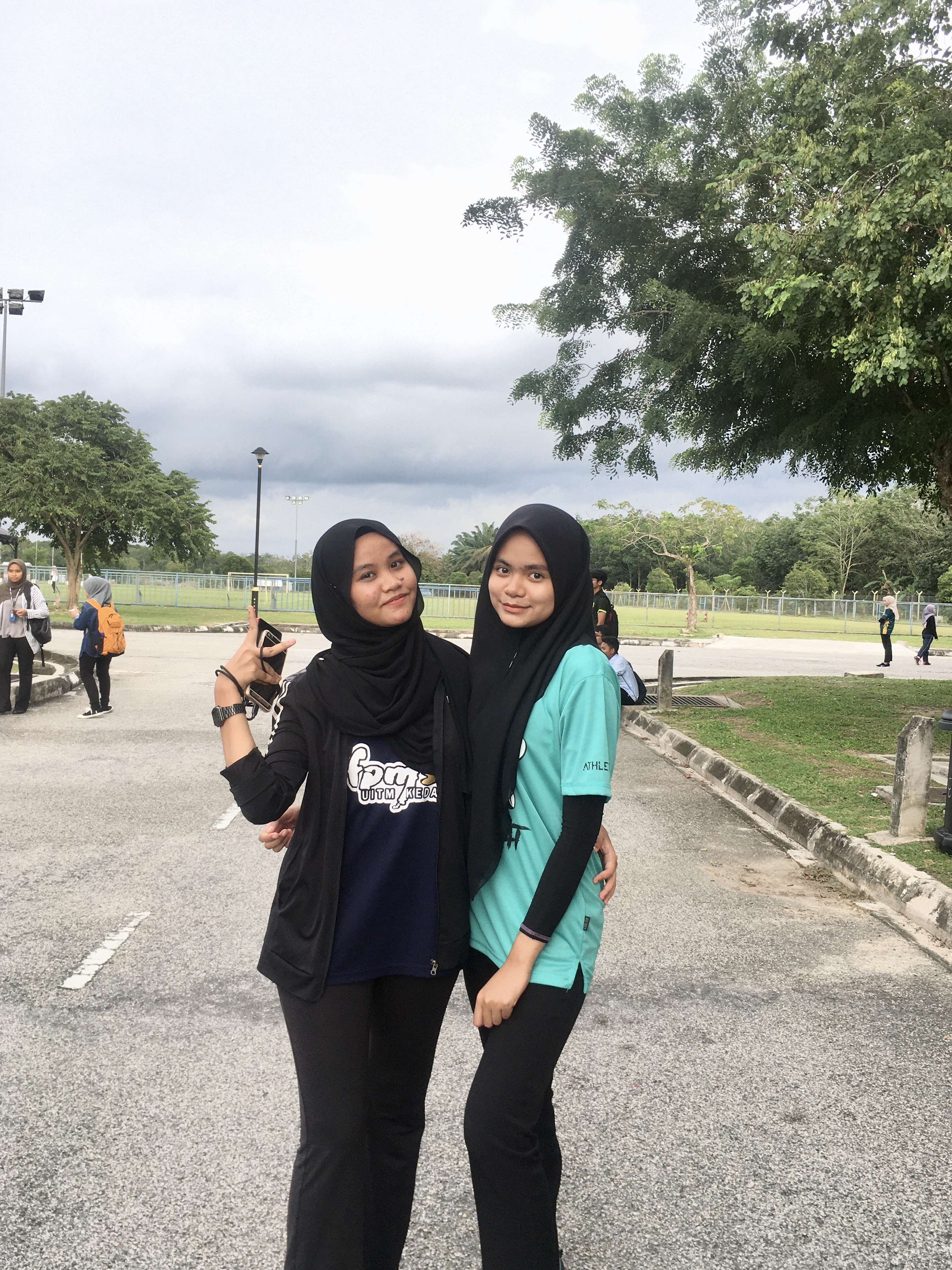 Playing sport
